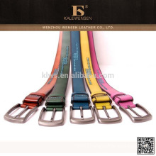 New arrival customized top quality vintage stitched leather belts